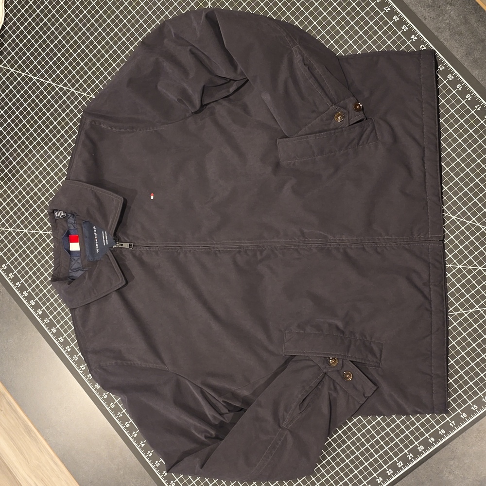 Tommy Hilfiger Black Jacket with Button Cuffs in XXL